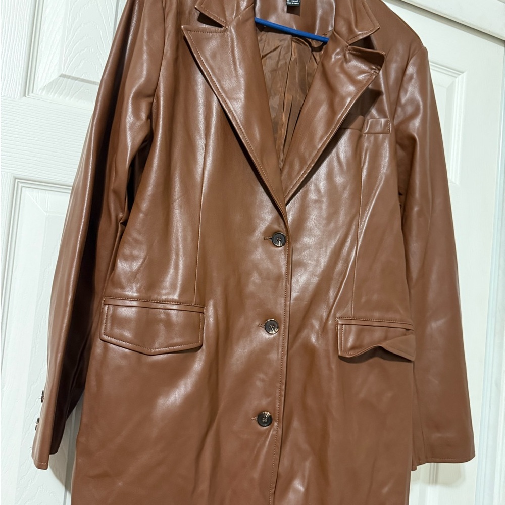 Forever 21 faux leather coat